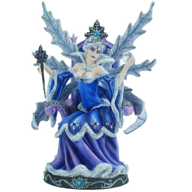 Fée moyenne - Bleue assise sur trône