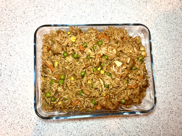 Egg Fried Rice with Chicken (Chinese Style)