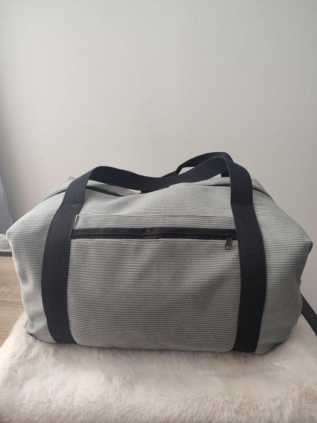 Sac de voyage gris souris 