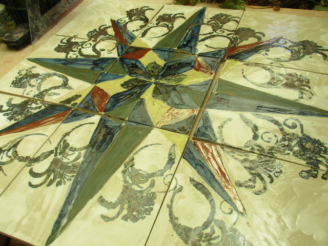 COMMANDE personnalisée: Rose des vents 2 ème exemplaire + pose murale et encadrement