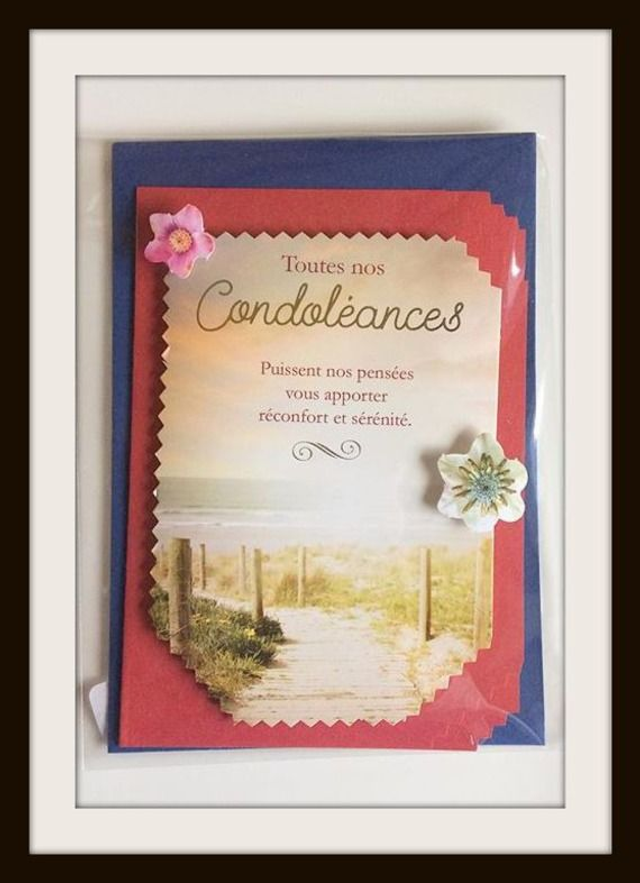 Carte Condoléance " le chemin  éternelle " 
