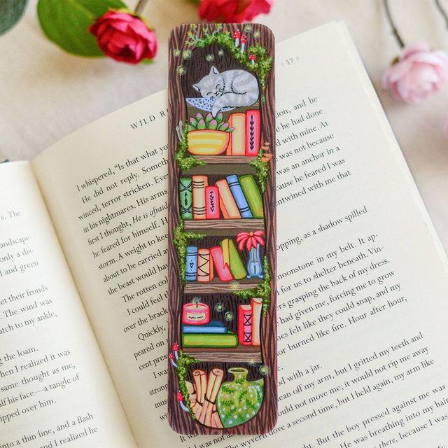 "A Tree Bookcase" bookmark