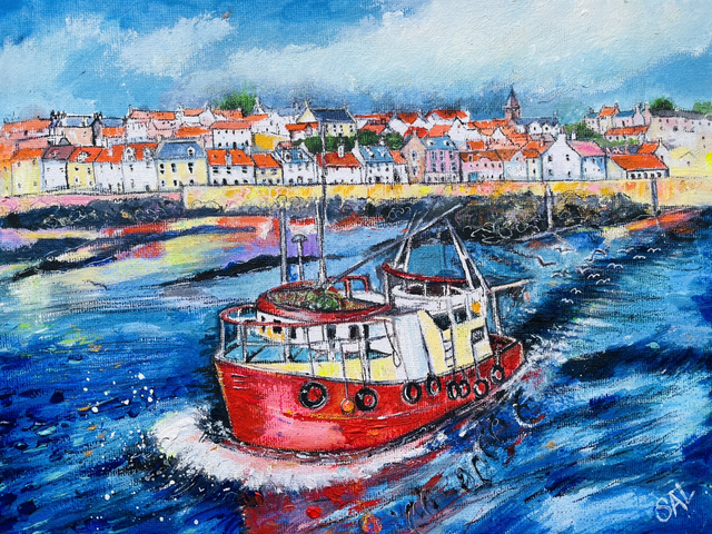 Print- Pittenween- Out to Sea