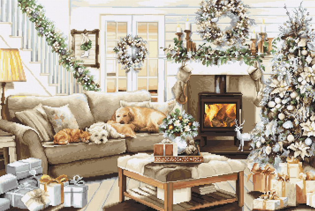 Cross Stitch Kit Luca-S - Dreaming of a White Christmas