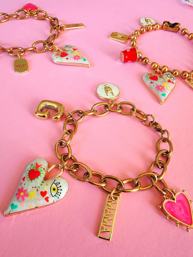 Bracelet maille à charms 