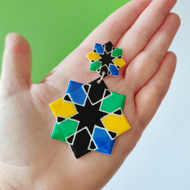 Pendientes Azulejo Árabe Maxi doble