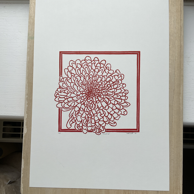 Dahlia Lino print
