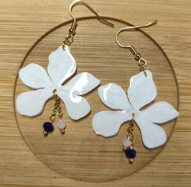 Cléor Blanc perles bicolores