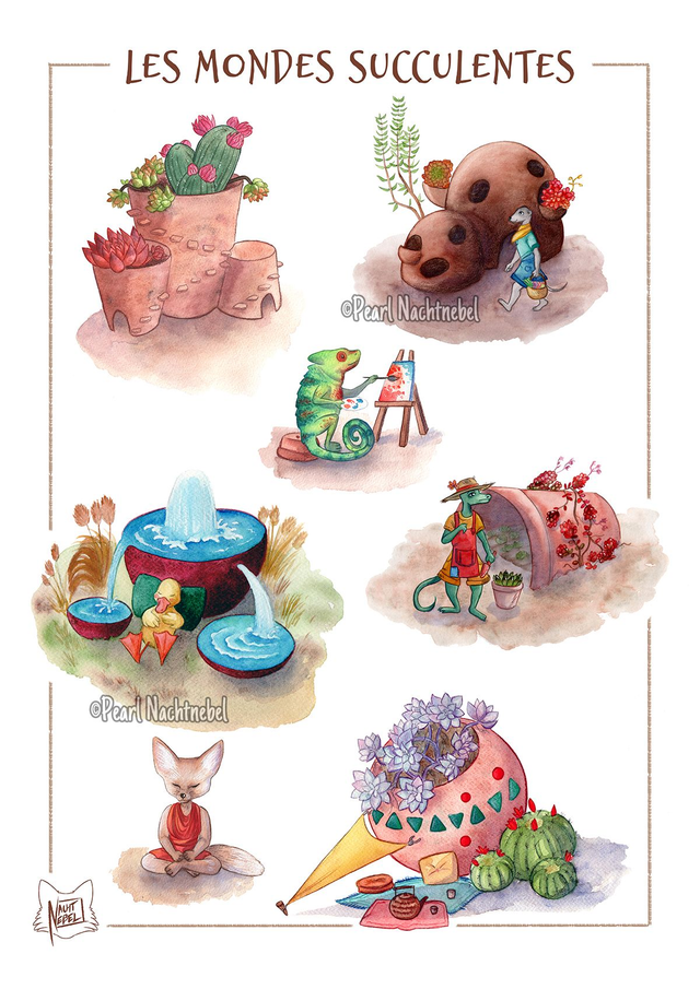 Grand poster - les mondes succulentes 