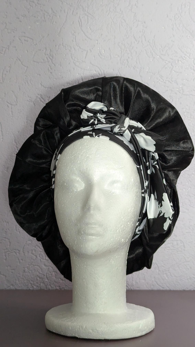 Satin Bonnet with Ribbon