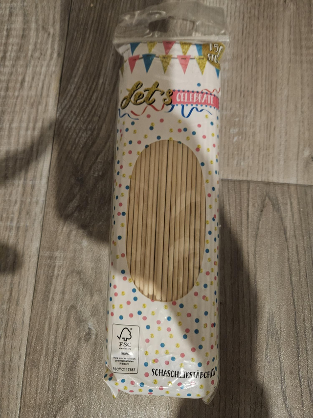 Schaschlikstäbchen aus FSC®-zertifiziertem Holz – 150 Stück