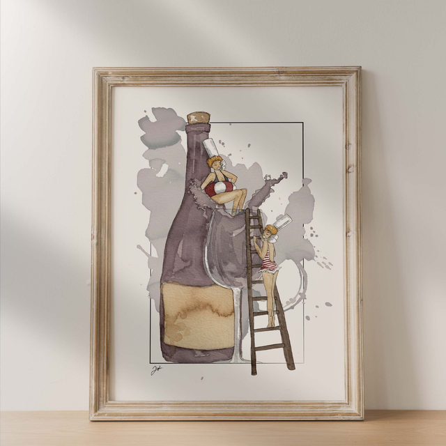 Affiche 30x40 - Vin Nature - Plouf à la Bigoudène