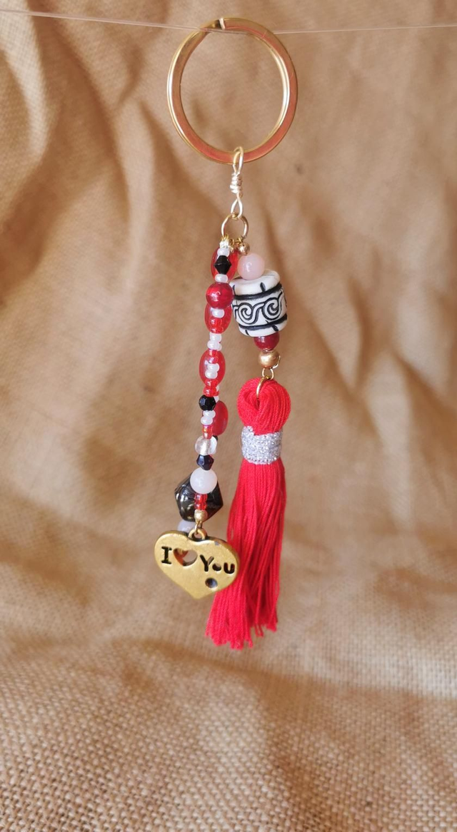 Porte-clés rouge I Love U