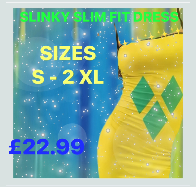 🇻🇨SVG BEQUIA COLLECTION - SLINKY SLIM FIT DRESS