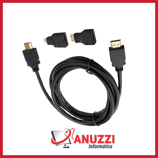 1831 - Cabo Hdmi C/Adaptador  It-Blue