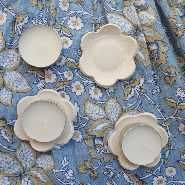 Dessous de bougie fleur 