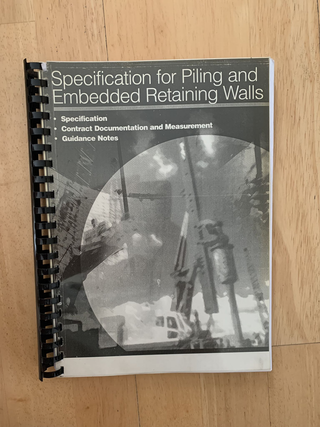 Specification for Piling and Embedded Retaining Walls