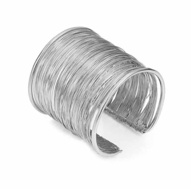 Bracelet de manchette fil d'Argent