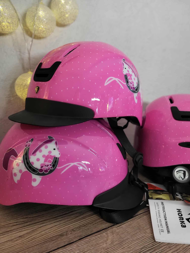 Casque HORKA Horsy – Rose (52/57) – Neuf déstockage