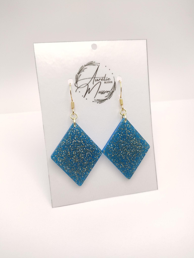 Boucles d'oreilles résine