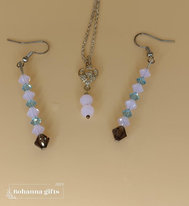 Jenna crystal heart gift set 