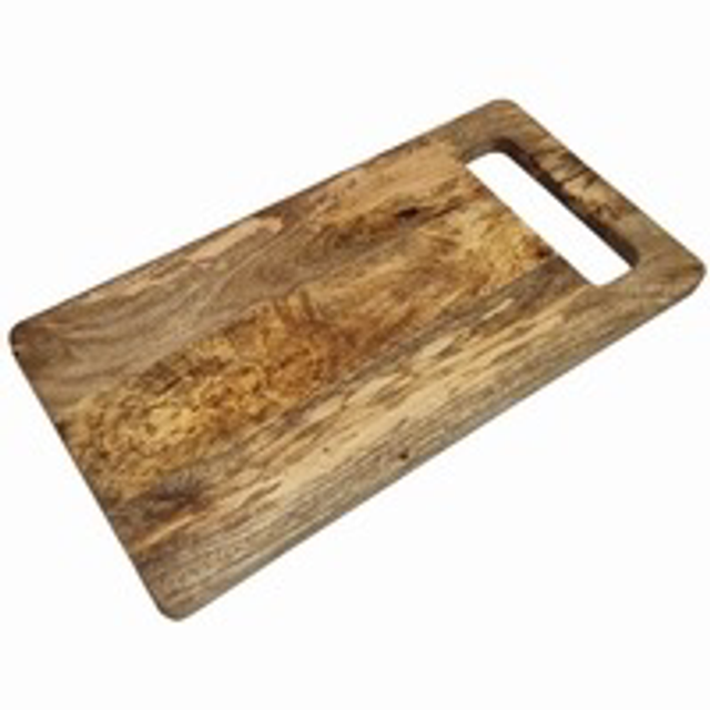 Snijplank mangohout ingefreesd handvat