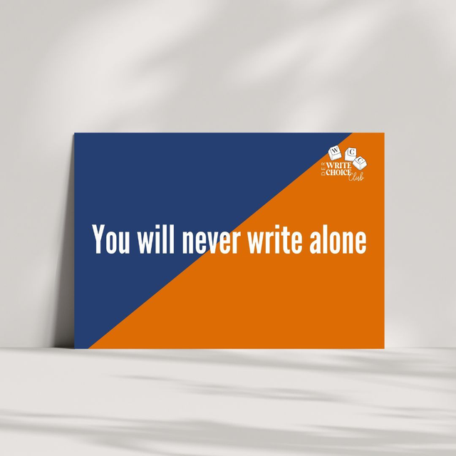 Postkarte "You will never write alone"