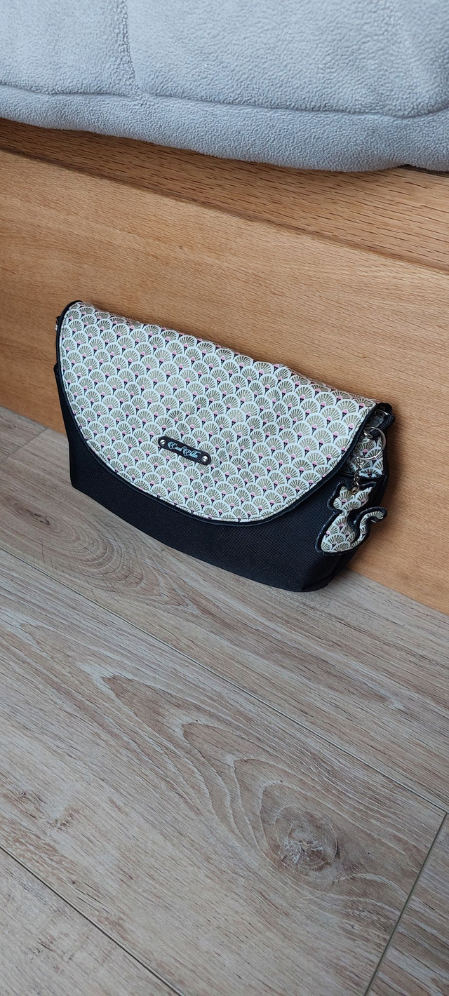 Sac à main Mignon éventails dorés et roses