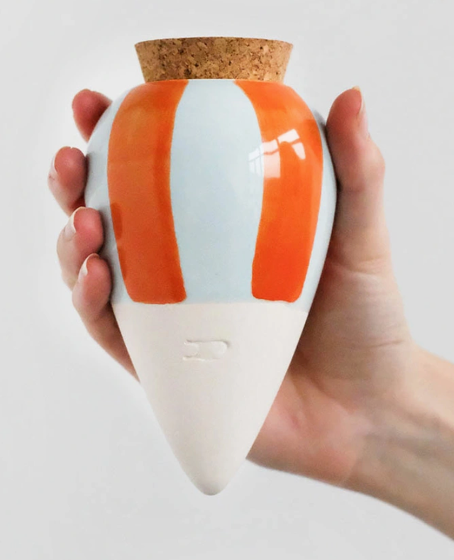 Olla - Rayé orange et bleu