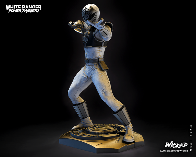 STATUE WHITE RANGER série movie