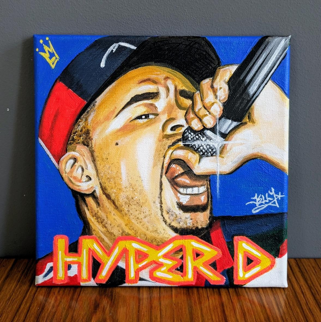 Stevie Hyper D painting on canvas 