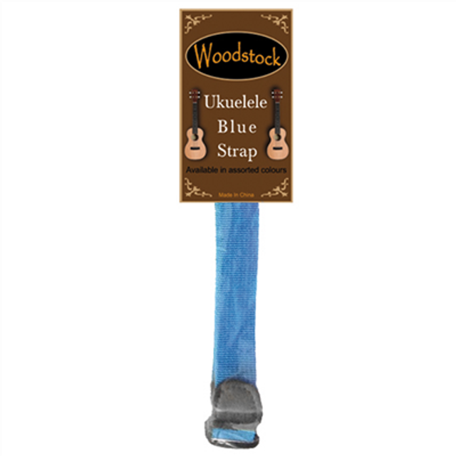 WOODSTOCK UKULELE STRAP BLUE