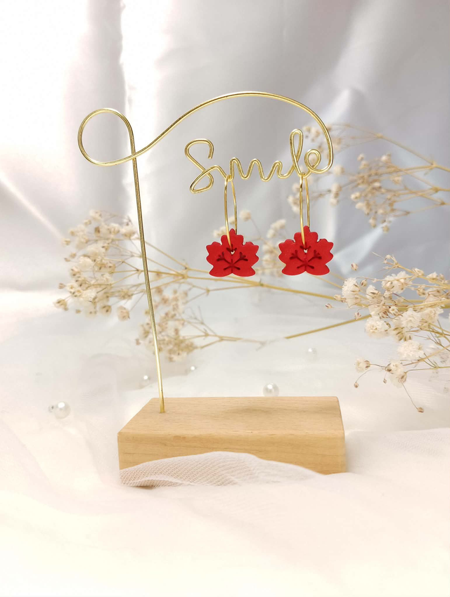 Boucles d'Oreilles "Érable Écarlate" 