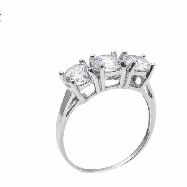 veretta 3 pietre in argento 925