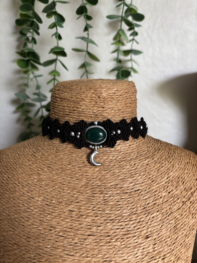Choker BELLADONNA ARGENTE - Personnalisable
