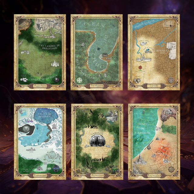 Lot de 6 cartes - les Mouades d'OURANA