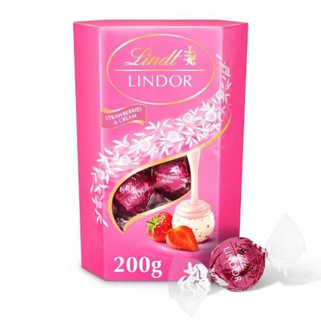 Lindt Lindor Strawberries &amp; Cream 200g