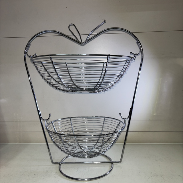 Corbeille à fruit 2 étages en balançoire 