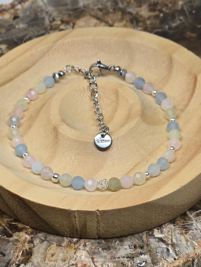 Bracelet Morganite 0,4 cm 