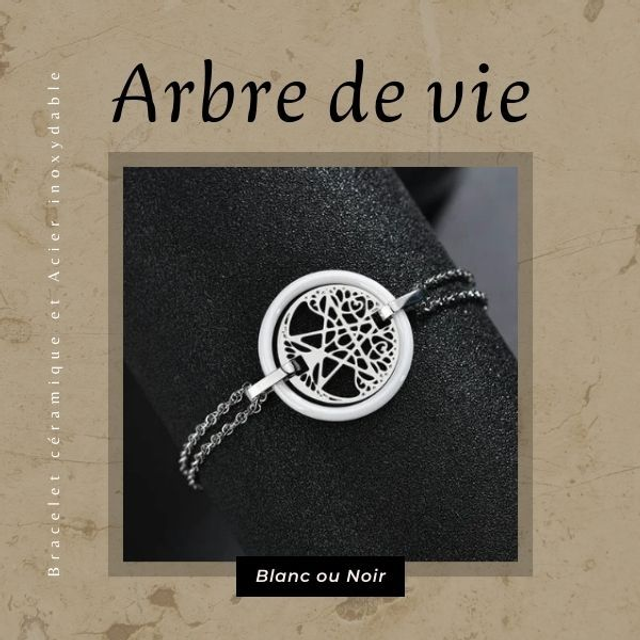 Bracelet céramique - Arbre de vie &quot;Celtique&quot;