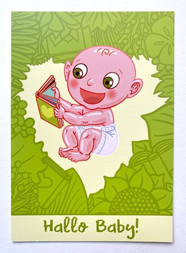 Böhm & Böhm - Postkarte "Hallo Baby!" / Postcard "Hello Baby!"