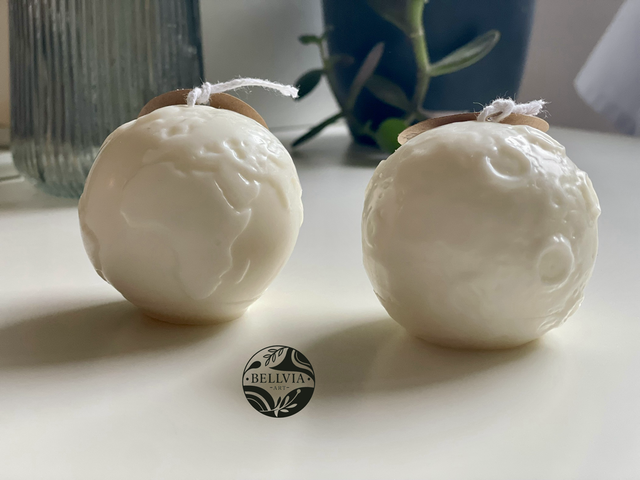 Kerzen- Set Erde und Mond 