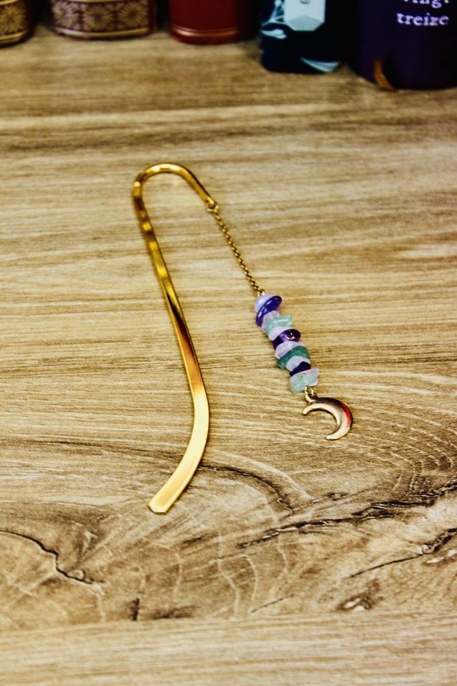 Marque page Lune doré personnalisable