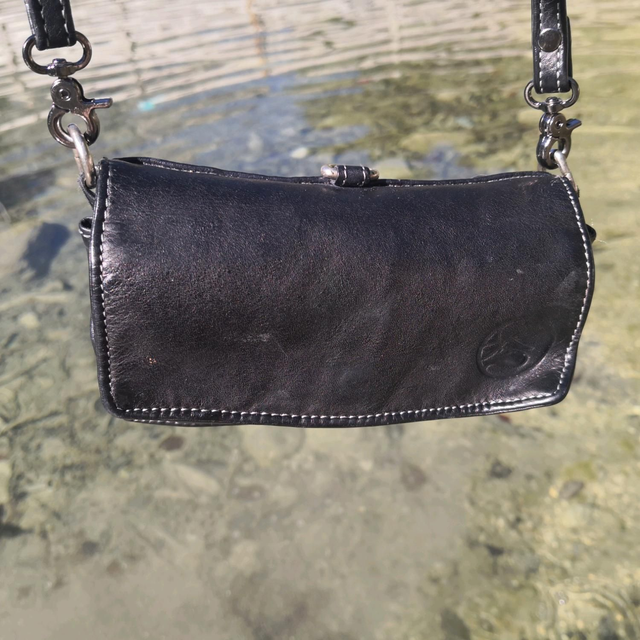 multitasche echt Leder "blue"