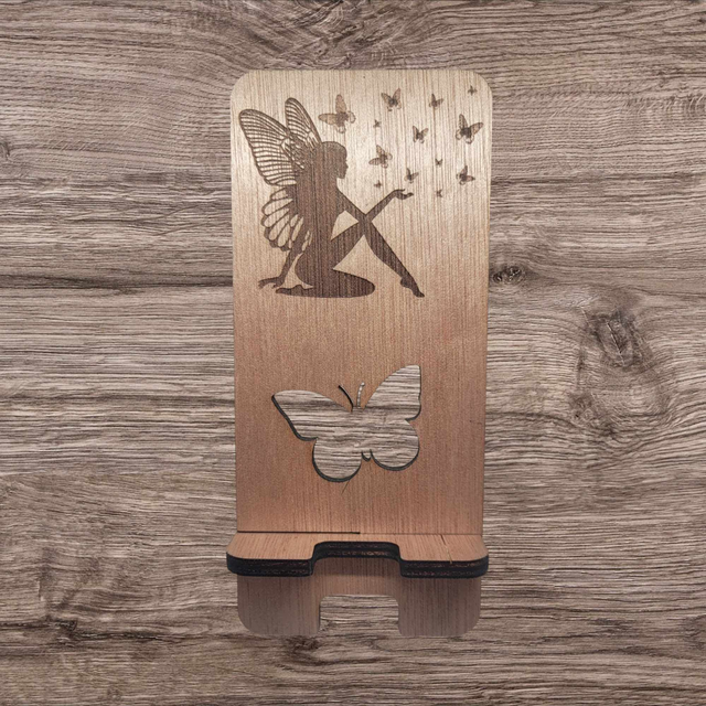 Support bois téléphone personnalisable