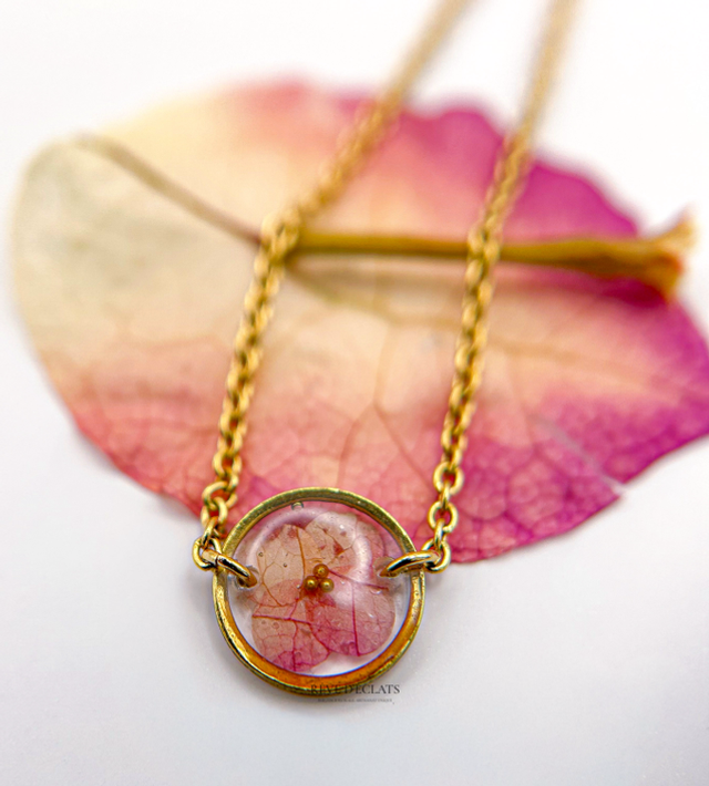 Chaîne de cheville - Fleur de bougainvillier