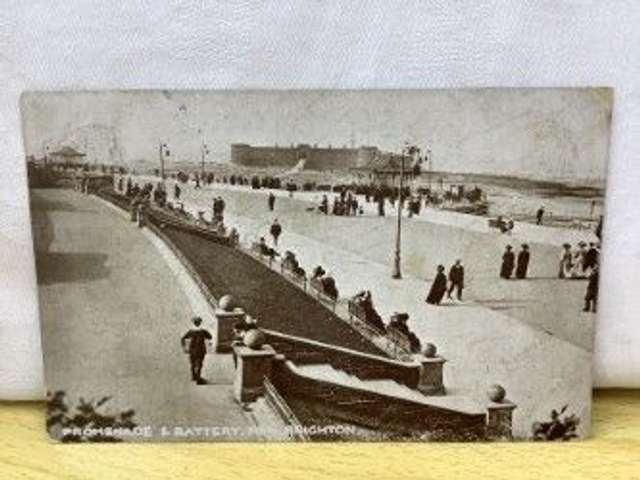 Promenade & Battery, New Brighton, Cheshire, Posted 1916 W H Up To Date Series. Our Ref. No. R349 £3.00