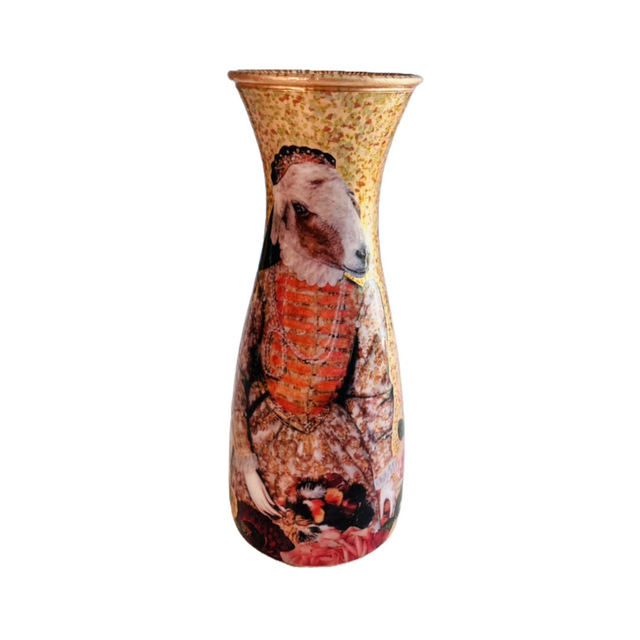 Gold “Be Nice Or Get Lost” Upcycled Flower Vase - House of Frisson