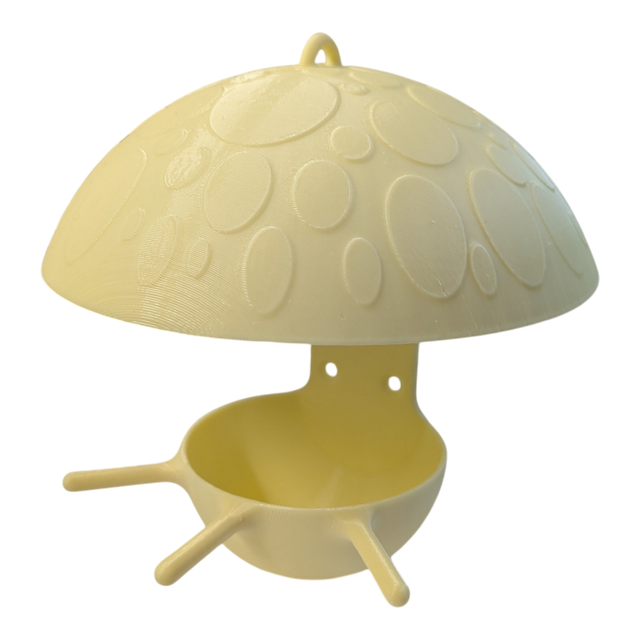 Mangeoire à oiseaux de la nature à suspendre ou murale en forme de champignon