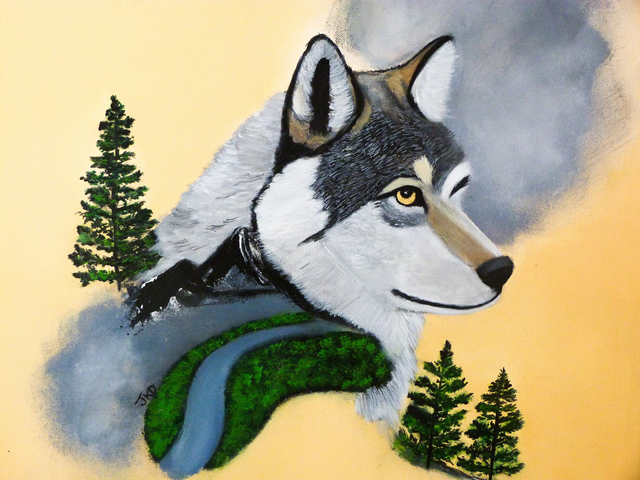 L'APPEL DU LOUP " Oeuvre originale "